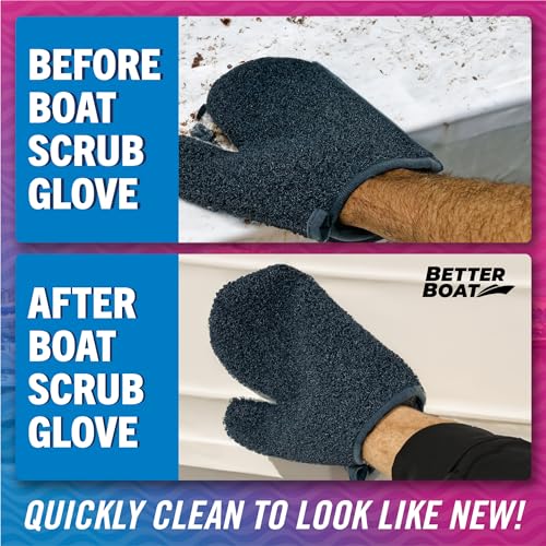 Heavy Duty Boat Scrubbing Glove for Decks and Hulls - Marine Cleaning Tool