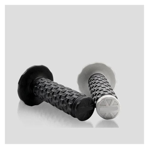 BYYINGSUS Motorcycle Grip Bike Grips 7/8" Rubber Bike Handle Grip Compatible with Handlebar Mx Pillow Top Throttle 22mm Bar(Black-Black)