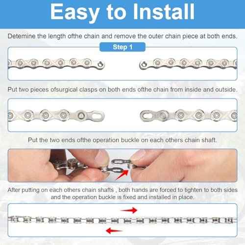 9/18/27 Speed Bike Chain,Bicycle Chain for Road Bike MTB Mountain Racing Cycling Compatible with All Major Systems,116 Links,Steel Cycling Hollow Out Chains with Quick Link