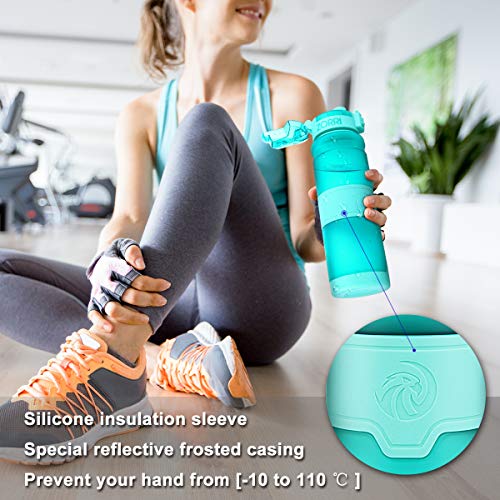 32 Ounce Light Blue Water Bottle - Leak Proof BPA-Free Tritan with Filter & Lock Lid