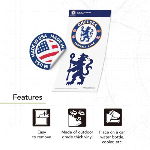 Chelsea FC Desert Cactus 4-Inch Official Fan Sticker Decal