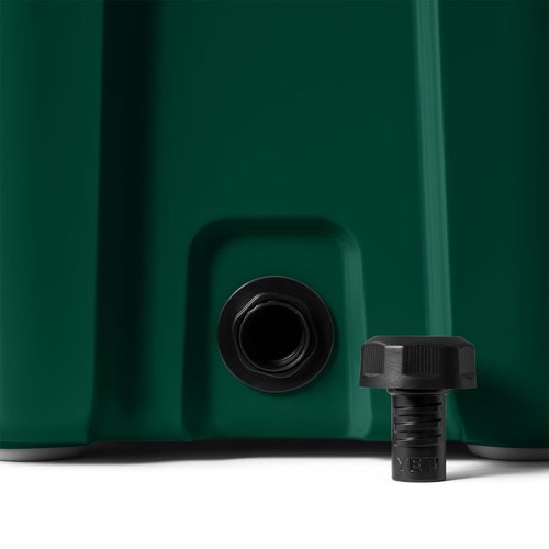 YETI Roadie 24 Hard Cooler with DoubleDuty Shoulder Strap and Drain Plug, Black Forest Green