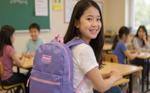 Trail maker Classic 17 inch Backpacks with Adjustable Padded Straps | School Backpacks for Girls, Boys (Purple)