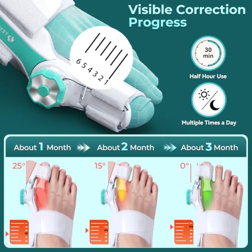 Bunion Corrector for Women Men Big Toe - Green - 1 Piece, Medium Fit