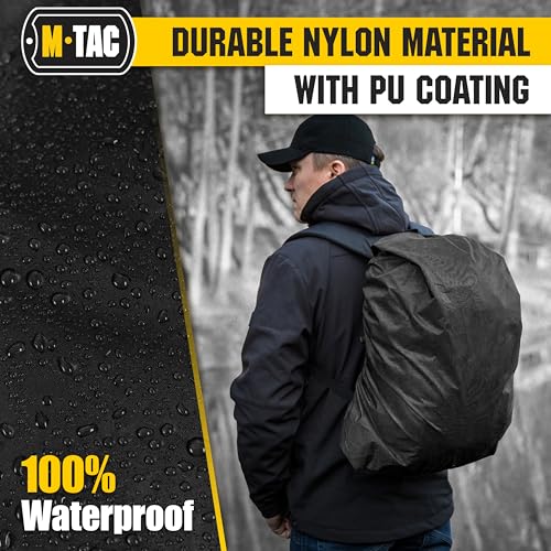 Waterproof Backpack Rain Cover for 30-40L Hiking Travel Camping Black Medium