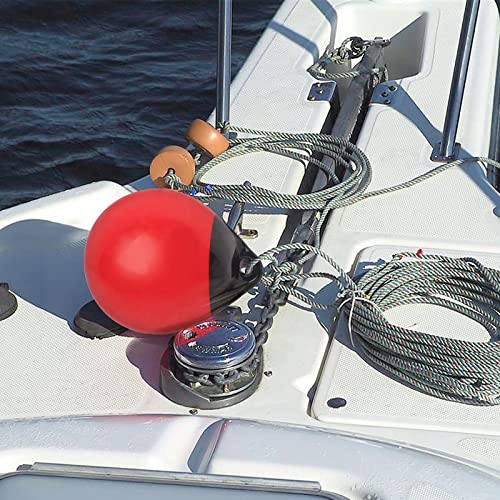 Red Marine-Grade Inflatable Boat Mooring Buoy 11.4x14 inch for Docking & Water Safety