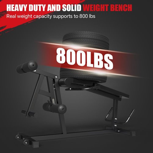 FAGUS H Leg Extension and Leg Curl Machine,Seated Leg Extension and Lying Curl Machine for Home Gym,Leg Press Bench Fit for Both 1'' and 2'' Weight Plates