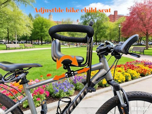 Child Bike Seat Front Carrier for Kids Ages 2-4, Weight 55 lbs, Fully Enclosed Safety Rail
