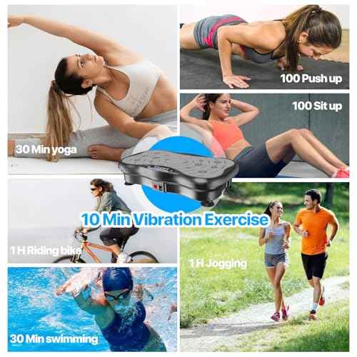 Vibration Plate Exercise Machine for Lymphatic Drainage Weight Loss, Whole Body Workout Vibration Fitness Platform ,Home Training Equipment ,Sport Gym for Weight Loss Fat Burner for Women Men
