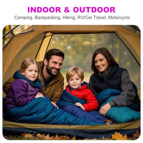Sleeping Bags for Adults Cold Weather & Warm - Backpacking Camping Sleeping Bag for Kids 10-12, Girls, Boys - Lightweight Compact with Compression Sack for Outdoor & Indoor