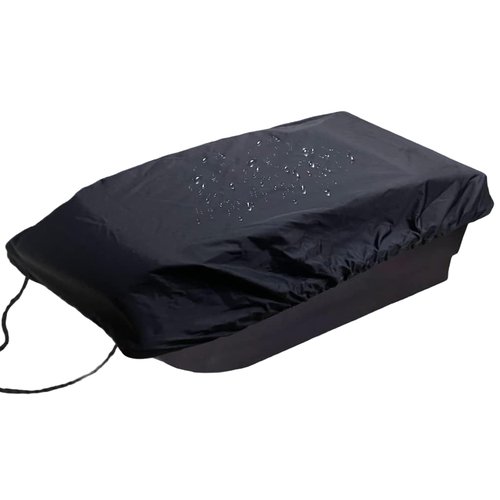 CurcKua Sled Cover, 60x24x8 Inch Ice Fishing Sled Cover, Silver Coated Oxford Cloth Jet Sled Cover, Waterproof Sun Protection Otter Sled Cover with Drawstring, Black Otter Sled Cover Jet Sled Cover
