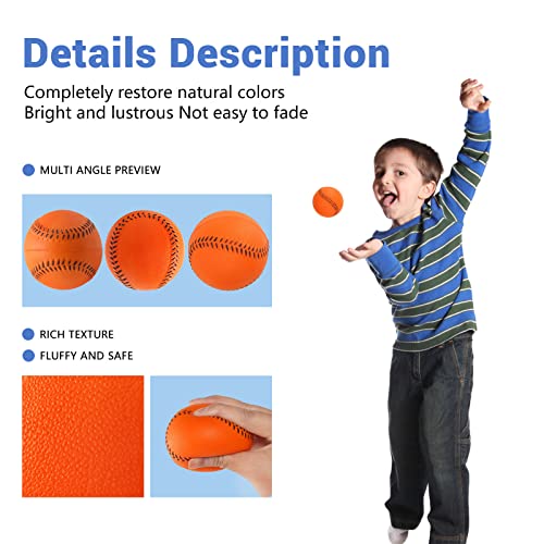 Orange Foam Baseballs 12 Pack for Kids Regulation Size Soft Training Balls