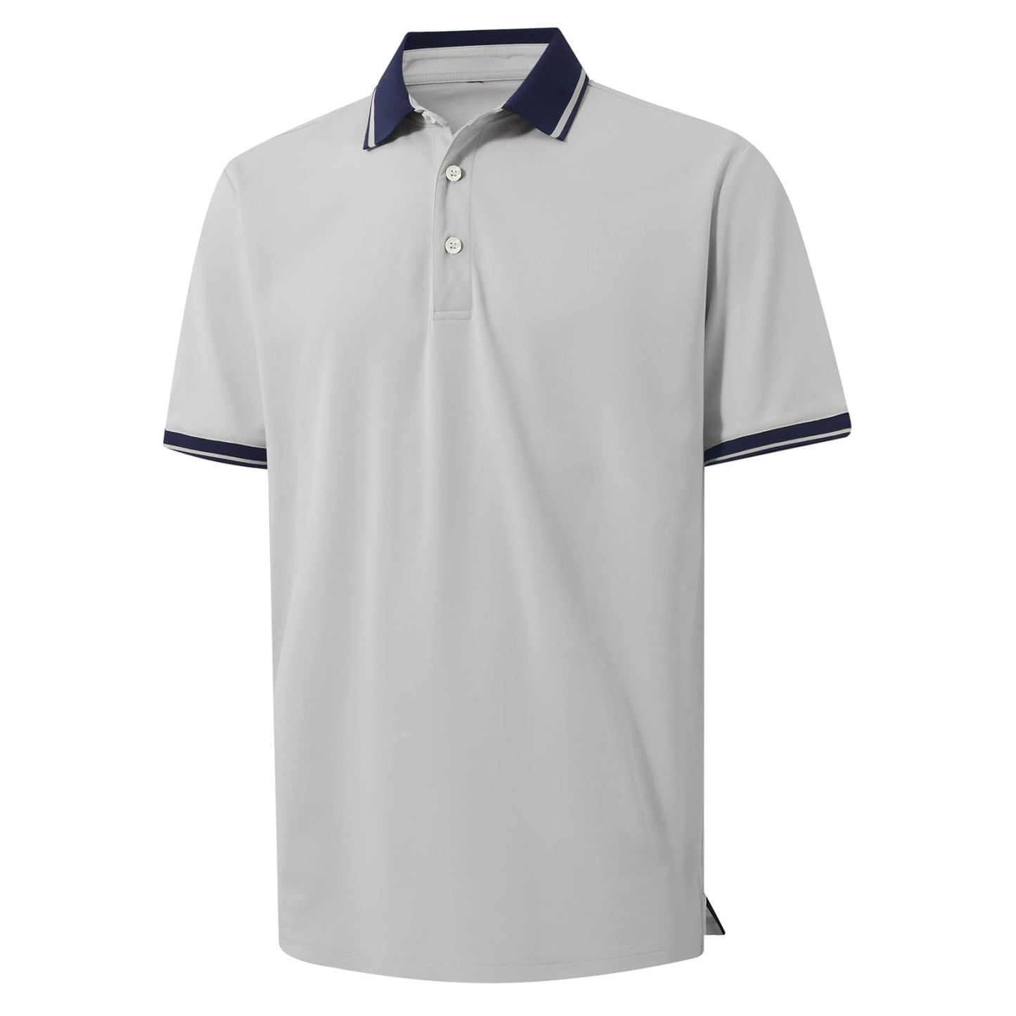 M MAELREG Mens Golf Shirt Quick Dry Lightweight Contrast Collared Stretch Solid Casual Athletic Polo Shirts for Men Khaki Grey