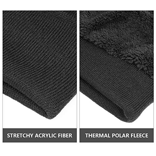 OZERO Winter Beanie Daily Hat - Thermal Polar Fleece Ski Stocking Skull Cap for Men and Women