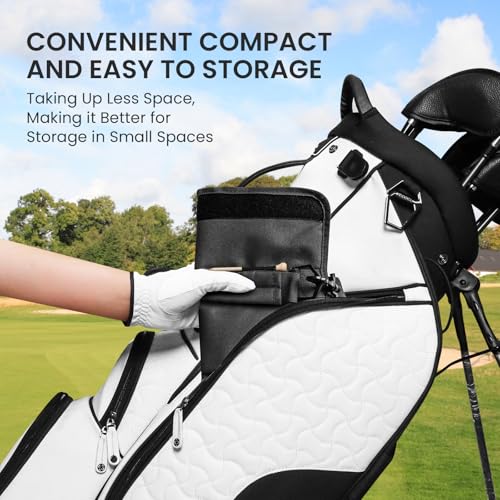 FINGER TEN Mini Golf Bag for 3-7 Clubs - Black, 2 Pack