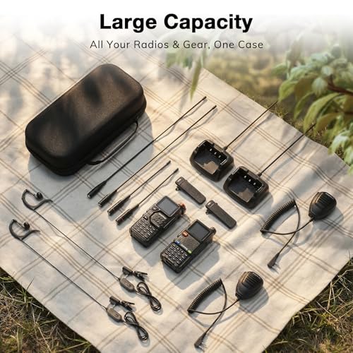 Walkie Talkie Carrying Case with Custom Foam Fit for Two-Way Radios