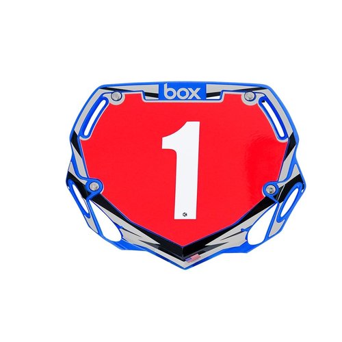 Box Two Number Plate Graphics - Red | Motocross Quality, 3M Permanent Adhesive, Compatible Number Plates | Large