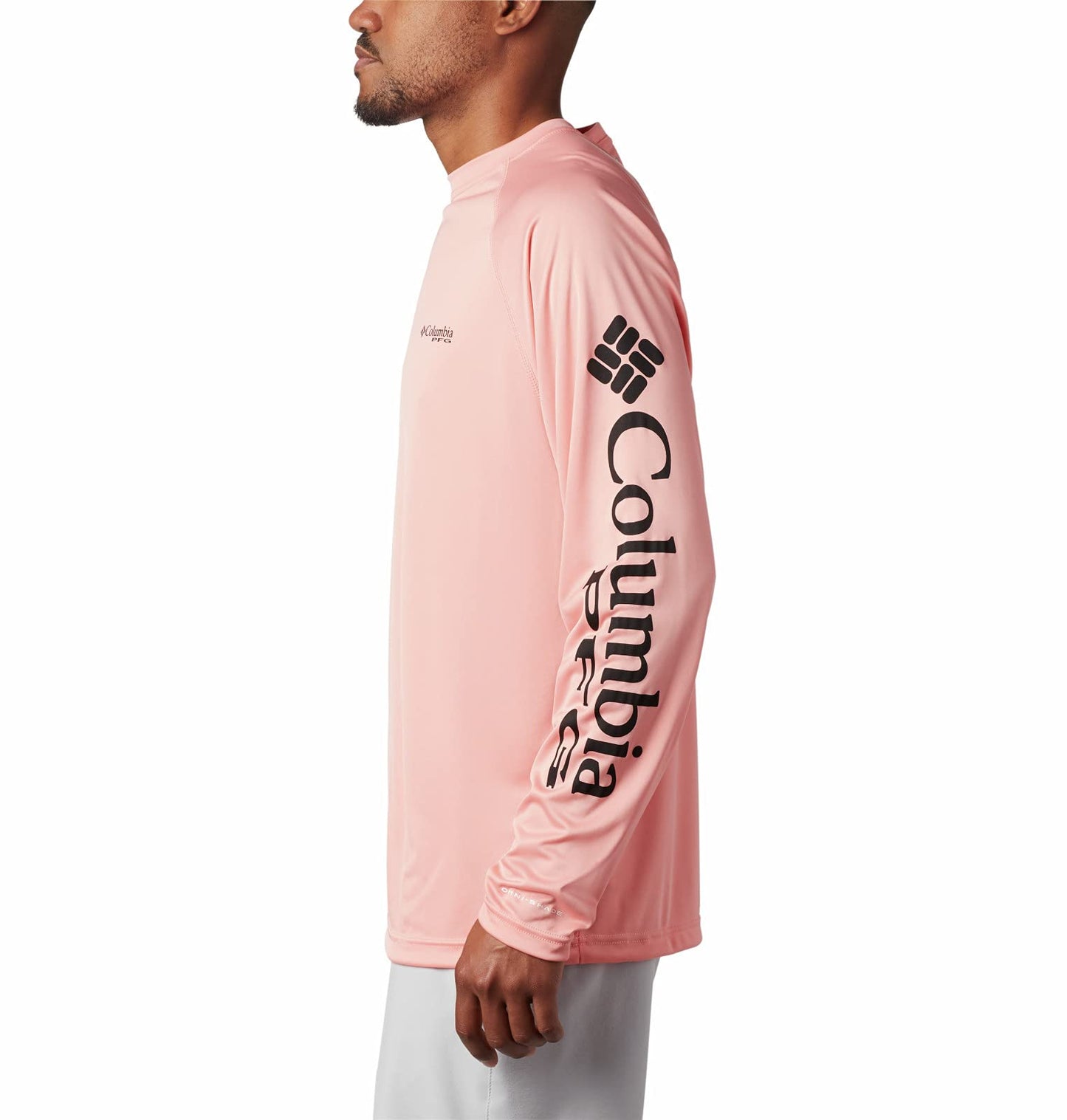 Columbia Men's Terminal Tackle Long Sleeve Fishing Shirt, Sorbet/Black Logo, 5X Tall