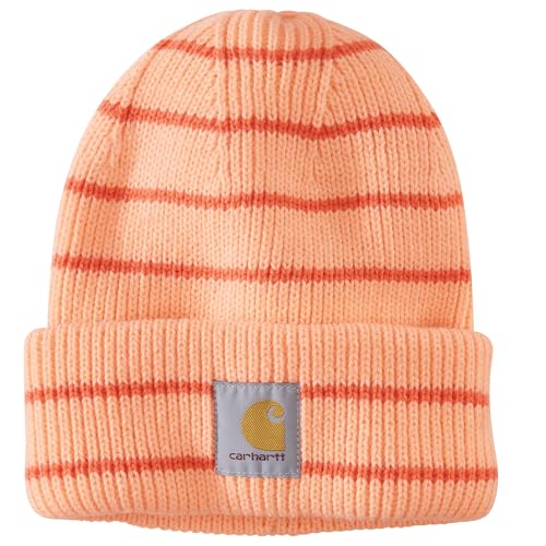 Carhartt Women's Rib Knit Beanie - One Size Rosewater Stripe