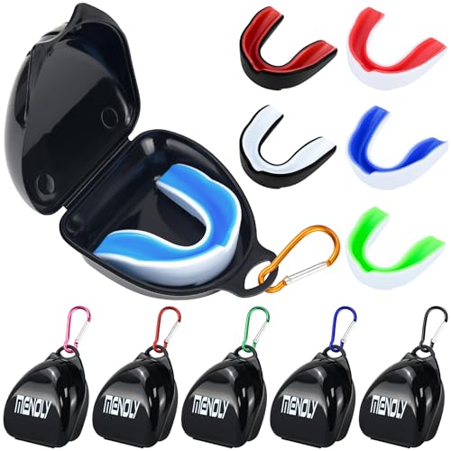 Youth Mouth Guard 6 Pack for Kids 8-14 Years Old with Carry Cases - Safe Sports Protection