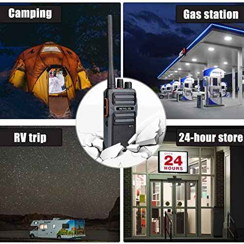 Retevis RB17V MURS Radios, 2 Way Radios Long Range,4400mAh Hunting Walkie Talkies Rechargeable, License Free, Local Alarm,Two Way Radios for Skiing Camping Hiking (4 Pack)