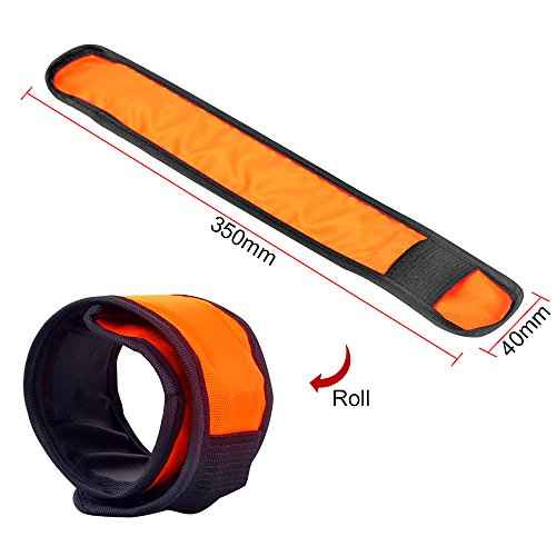 esonstyle Pack of 6 LED Light Up Band Slap Bracelets Night Safety Wrist Band for Cycling Walking Running Concert Camping Outdoor Sports