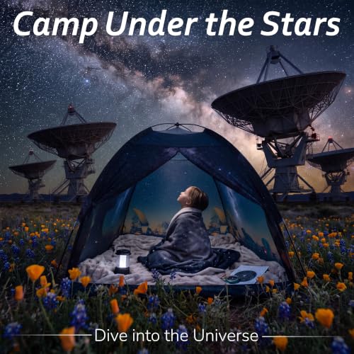 Kids Space Play Tent Indoor Galaxy Starry Dome with Mesh Top - Portable Black Galaxy Variation
