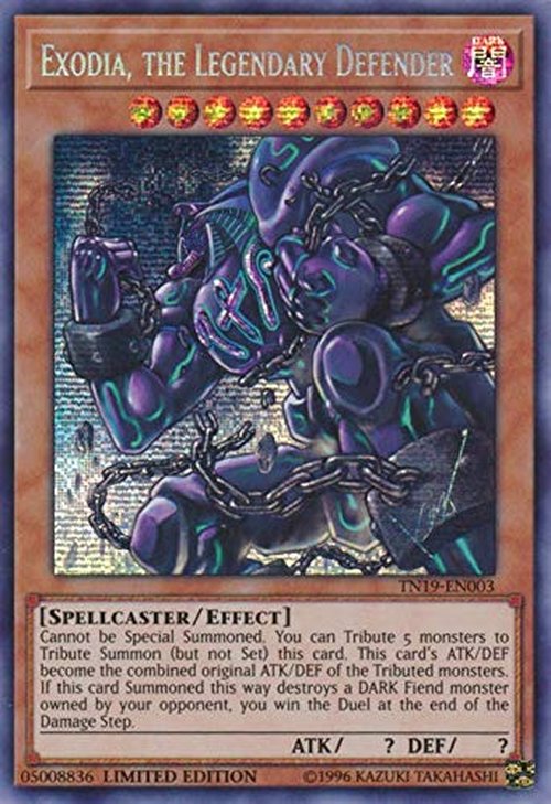 Yu-Gi-Oh! - Exodia, The Legendary Defender - TN19-EN003 - Prismatic Secret Rare - Limited Edition - 2019 Gold Sarcophagus Tin