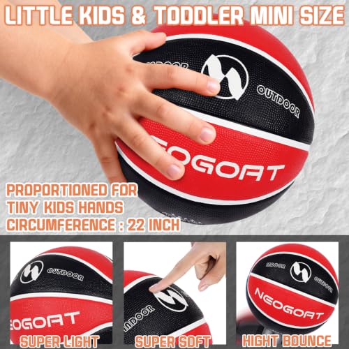Kids Basketball Size 3 - Toddler Youth Rubber Ball for Indoor & Outdoor Play