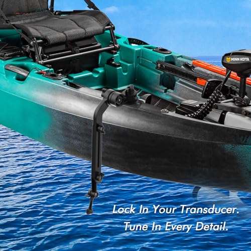 Universal Kayak Fish Finder Mount with Transducer Arm Adjustable 9?14¡± Tool-Free Rail Installation