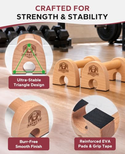 Magnetic Wooden Parallettes for Calisthenics & Bodyweight Training