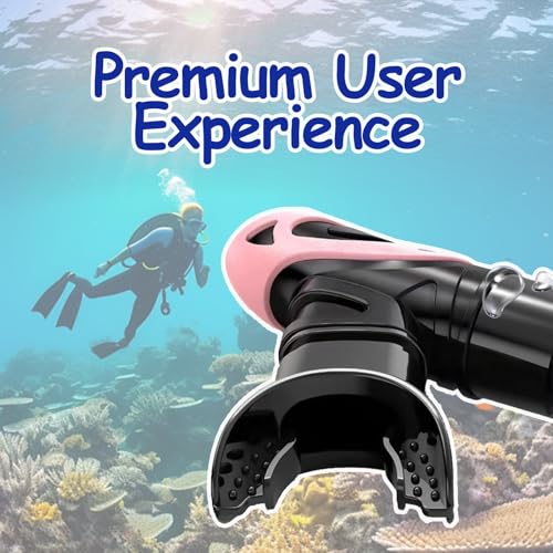 Universal Silicone Regulator Mouthpiece with Tie for Scuba Diving & Snorkeling - Clear