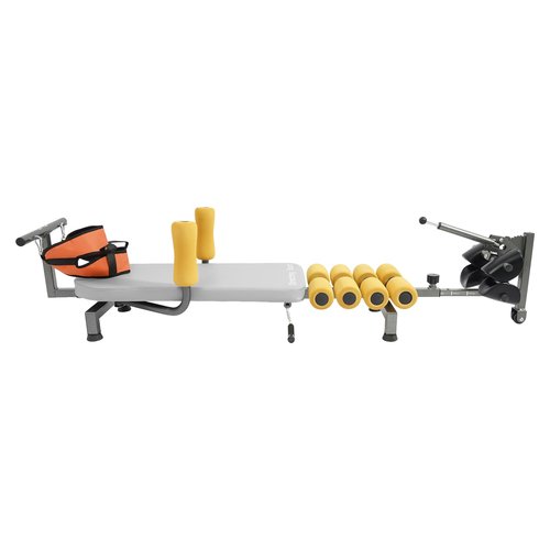 AGULIUM Adjustable Back Stretch Bench with Cervical Traction, Rolling Traction Table for Neck Back Hip Leg Decompression Training for Home Gym Office, 330lbs Load Capacity