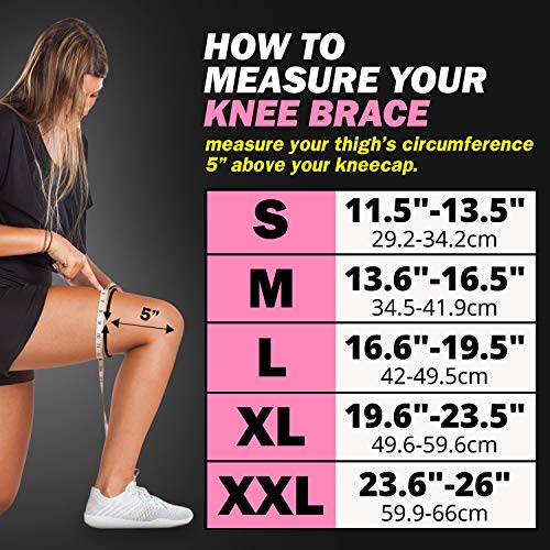 Pink X-Large Knee Support Sleeve for Leg Pain Relief and Sports - Unisex
