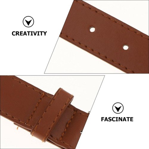 PRETYZOOM 4pcs Adjustable PU Leather Carry Strap With Handle for Blankets, Picnic Blanket, Wool Blanket, Yoga Mat - Double-Layer Organizing and Carrying Solution