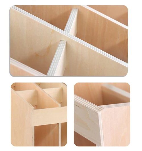 Workout Organizer Holder Wooden Yoga Mat Storage Rack, 12 Compartment Yoga Mat Holder Floor Storage Organizer for Exercise Mats/Pilates Mats