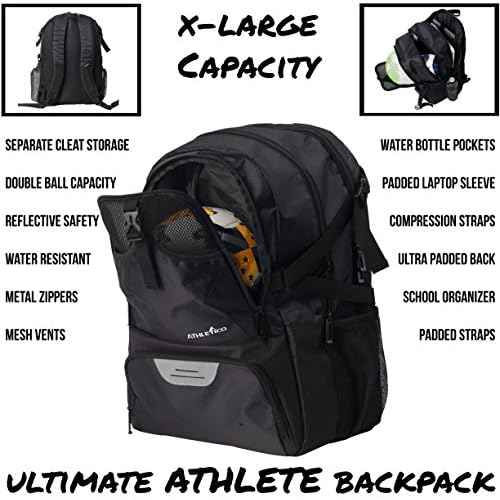 Athletico National Soccer Bag - Backpack for Soccer, Basketball & Football Includes Separate Cleat and Ball Holder