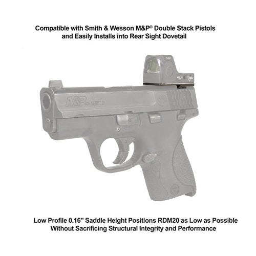 Gotical Super Slim Mounting Plate Red Dot Adapter for S&W Rear Sight