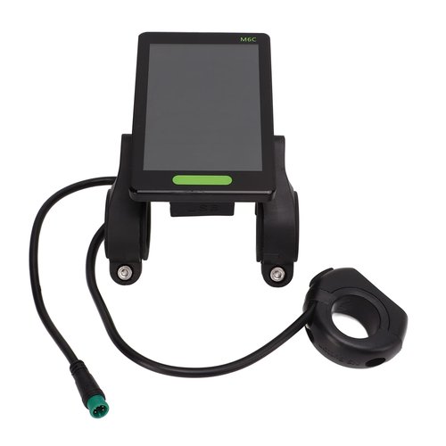 Tbest Electric Display Multifunction LCD Display Meter Large Screen M6C LCD Scooter Display Control Panel Speedometer Odometer with Connector for Modification