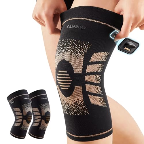 Copper Knee Brace Support for Women Men - Midnight Large