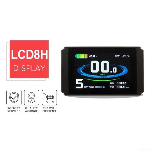 KT-LCD8H Electric Bicycle LCD Display Meter Waterproof 24V 36V 48V Compatible with Pedelec and E-Bikes New User Interface for KT Controller and Ebike Kit