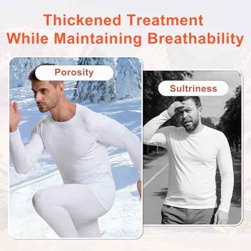 Men¡¯s Thermal Compression Shirts Long Sleeve Athletic Base Layer Top Fleece Lined Cold Weather Undershirt for Workout