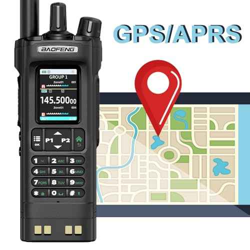BAOFENG DM32 DM-32UV DM-32 10W Tri-Power DMR Walkie Talkie Digital Mobile Radio Dual-Mode Analog GPS APRS Dual Band Dual Time Slot AM FM Type-C Charging 2 Way Radio for Outdoor Survival Gear (Black)