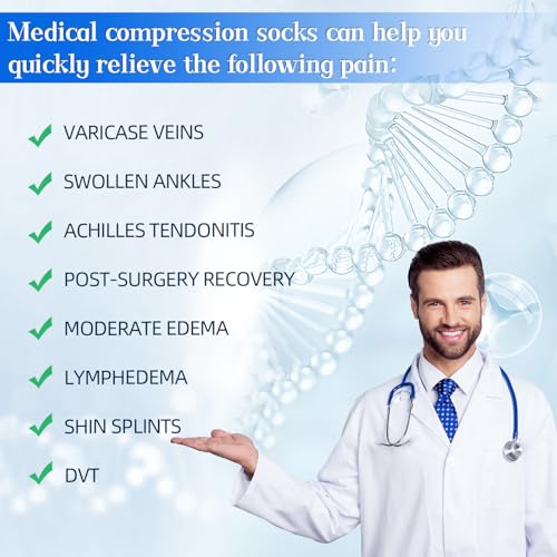 20-30mmHG Compression Stockings for Women & Men Thigh High Socks