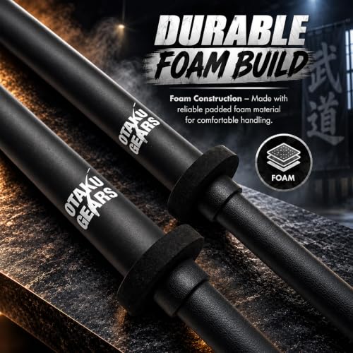 35 Inch Foam Padded Samurai Sword for Practice, Cosplay & Sparring - Black Variation