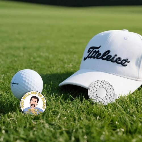 Magnetic Golf Ball Markers with Hat Clip - Funny Personalized Golf Accessories Gift for Men Women Kids