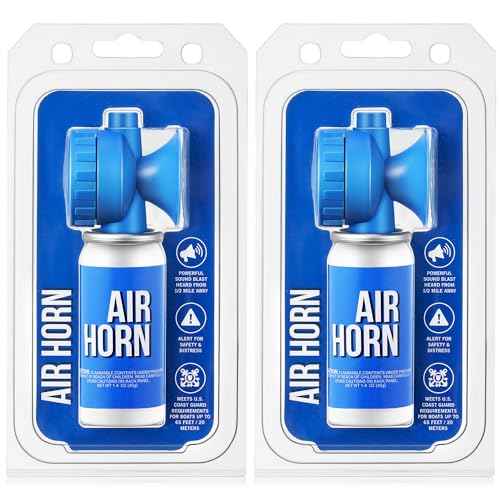 Saillong 1.4oz Marine Boat Air Horn, Loud Air Horns for Safety, Mini Small Blow Fog Bear Horn, Meet Coast Guard, Emergency Use for Marine Boating Sporting Events Outdoor Alarm