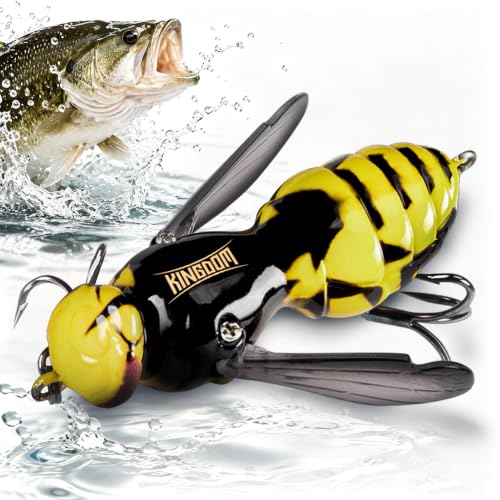 KINGDOM Wasp Fishing Lure Topwater Hard Insect Bait for Bass Pike, 1.57in 0.14oz - Variation 06
