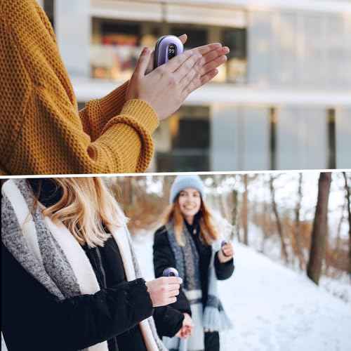 coldSky Hand Warmers Rechargeable 2 Pack, Magnetic Electric Hand Warmer with Digital Display, Reusable Handwarmers Heat Up to 140¢µ, Portable Pocket Heater Warm Gift for Outdoors, Camping, Hunting