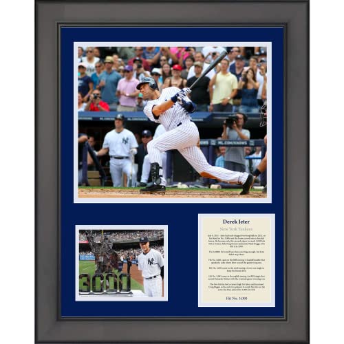 Framed Derek Jeter 3000th Hit New York Yankees Baseball 11"x14" Three Photo Collage